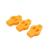 TUCKBOLD 3Pcs Orange 1/2 inch Dia Hole Car Rubber Exhaust