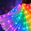 Rainbow LED Light-Up Butterfly Wings Costume, Illuminated Dance Wings for
