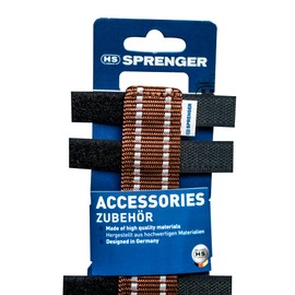 Herm Sprenger Brown Reflective Nylon Cover for Ultra-Plus Pinch Dog Collar for Small Medium Large Dogs Durable Protector for Dog Training Prong Collar (19in (47.5cm))