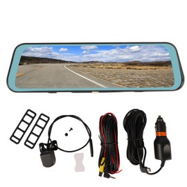 10in Rearview Mirror Dash Cam Night Vision Front Rear Camera Reversing Image Driving Video Recorder
