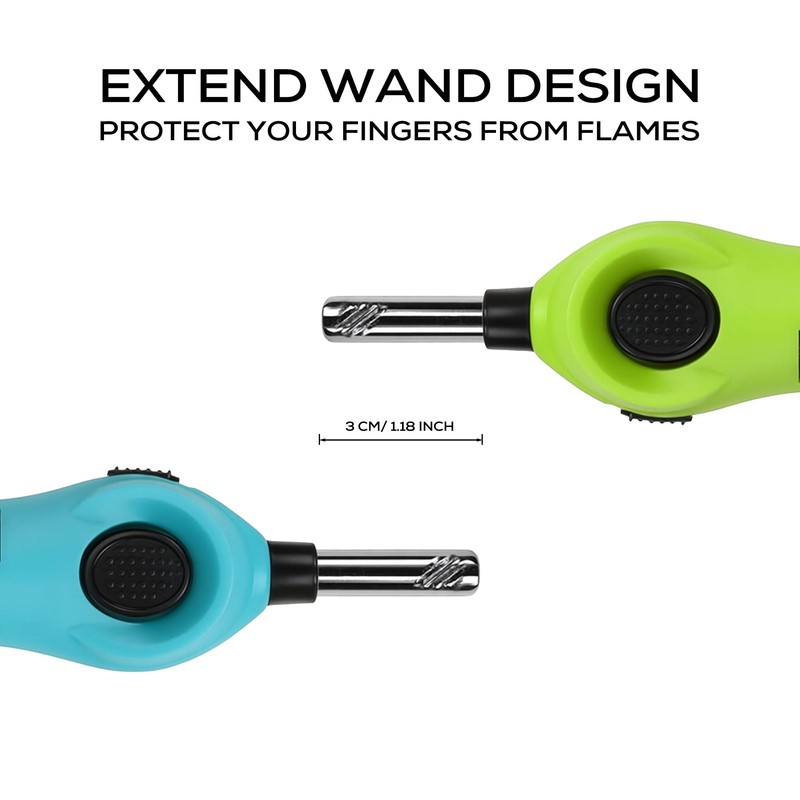 Navpeak Mini Handy Candle Lighter with Extended Wand, Safety Lock,