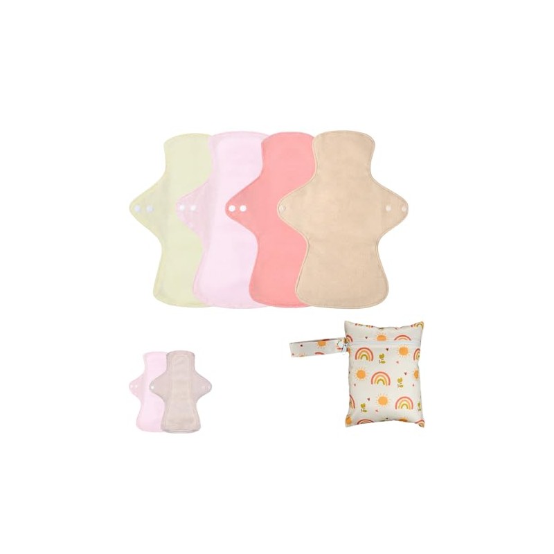 AIO Compresas menstruales de tela reutilizables y lavables, 5 unidades,