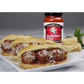 Godfather's Pizza Sauce, 14oz (3-Pack) No Added Sugar, Restaurant Style Italian Pizza Sauce