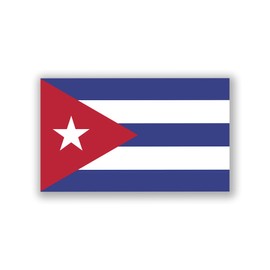 TUKIMA 2-Pack Cuba Flag Decal | 5x5 Inches | Premium Vinyl | PD413