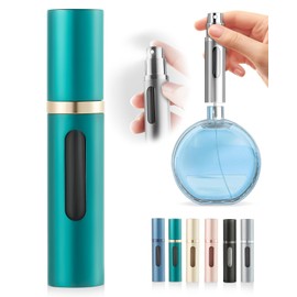 SUBORAWOS アトマイザー 香水 【 多色展開・液残量窓・ワンタッチ補充】 香水スプレーボトル 5ml クイック底部充填 繊細ミスト 分注ボトル ミニ容器 噴射式 旅行 デート 日常使用 機内持ち込み可能 男女兼用 (グリーン)