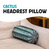 Kikkerland Cactus Headrest – Plush Plant Pillow for Home or