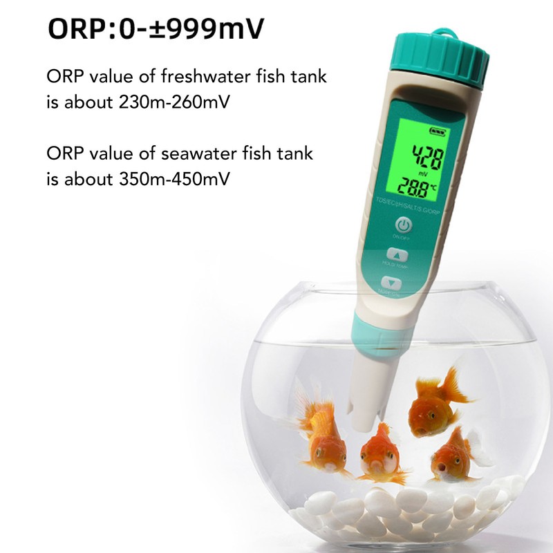 Water Quality Tester TDS EC PH SALT S.G ORP TEMP