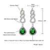 Riva Tears: Pierced Earrings with Teardrop Cut Gemstone Cubic Zirconia
