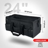 HAUTMEC 24" Contractor Heavy Duty Tool Bag, All Black HT0184-TB