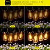 OHLUX 120FT Outdoor String Lights, 62 ST38 Edison LED Bulbs,