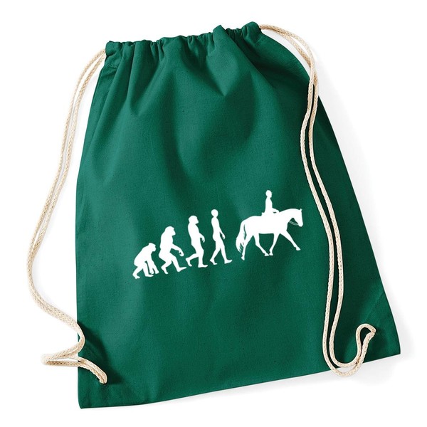Hippowarehouse Horse Rider Evolution Drawstring Cotton School Gym Kid Bag