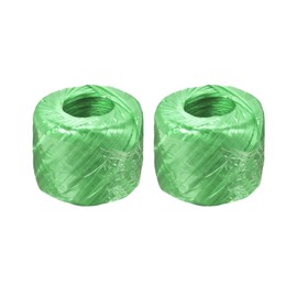 MECCANIXITY Polyester Nylon Plastic Rope Twine Household Bundled for Packing Gardening Craft,200m Total Length,Green Pack of 2
