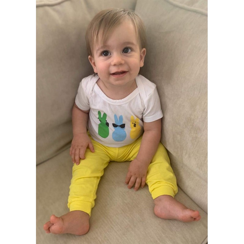 Unique Baby Peeps Hear See Speak 1st Easter Layette Set