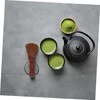 FRCOLOR Tea Tray Cleaning Brush Soft Bristles Wooden Handle Multi