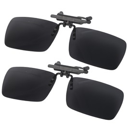 2 Pcs Outdoor Sunglasses Clip On Polarized Sun Glasses Driving Eyeglasses Clip Sunglasses