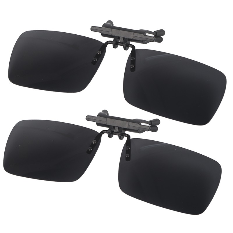 2 Pcs Outdoor Sunglasses Clip On Polarized Sun Glasses Driving