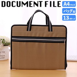 MT's SHOP OF337 Document File, A4, 13 Pockets, Classification Storage, Portable, Waterproof, Bag, Clear Holder, Handbag,