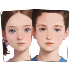 DELORIGIN 2pcs Face Painting Practice Board A4 Size Reusable Makeup Painting Practice Boards Excersize Template Stage Make-up Exercise Tool Facial Painting Supplies for Makeup Beginner