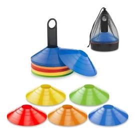 Luckilym Pack 50 Conos Entrenamiento Futbol Agilidad + Porta Platos, Kit 50 Platos De Entrenamiento Deportivo 1 Porta Platos