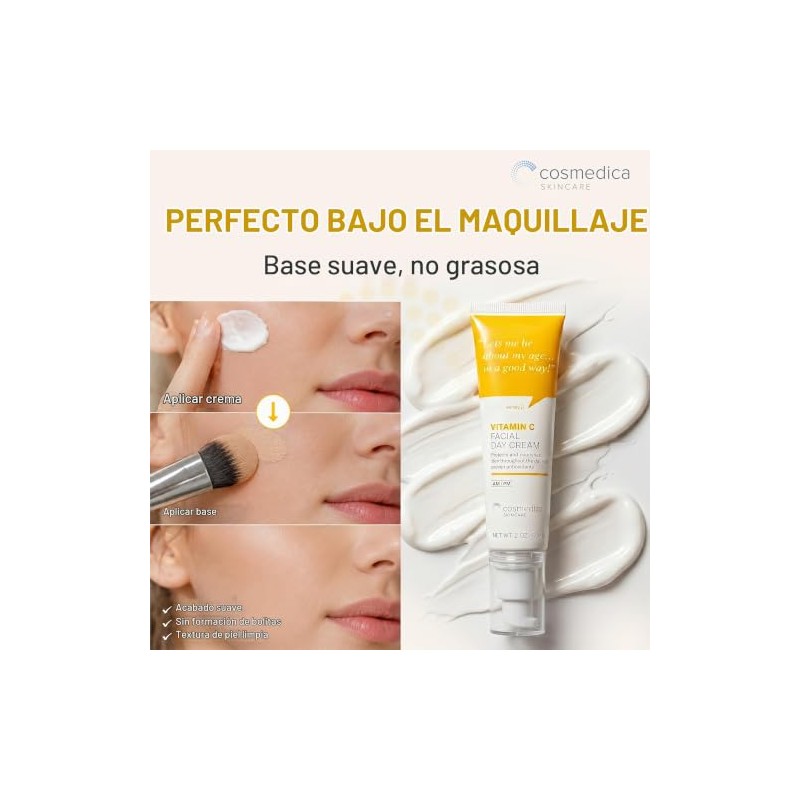 Cosmedica Skincare Crema Facial Vitamina Corrige Líneas Expresión Unifica Tono