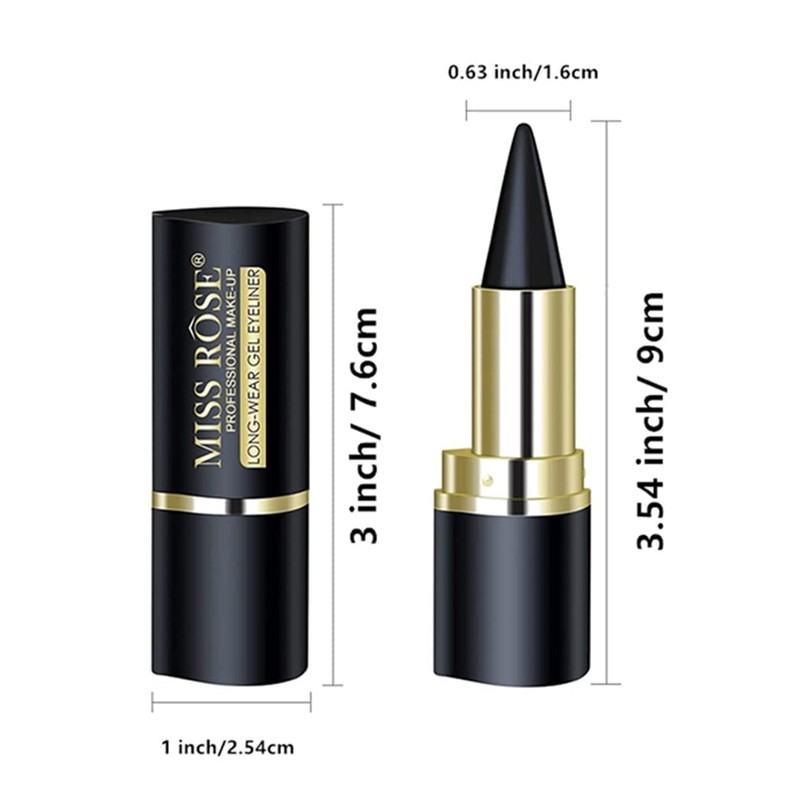 Mysense Black Gel Eye Liner Sticks Smooth Matte Black Eye-liner