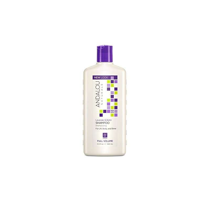 Andalou Naturals Lavender & Biotin Full Volume Shampoo,Purple,11.5 Fl Oz