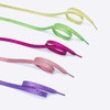 5 Pair Shiny Metallic Glitter Flat Shoe Strings Solid Colors