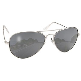 Pacific Coast Aviator Sunglasses (Silver Frame/Smoke Lens)