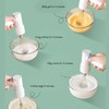 Electric Hand Mixer Warm White Cordless Rechargeable 2000mAh Battery Stainless