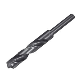 TA-VIGOR 15mm Reduced Shank Drill Bit High Speed HSS 6542 Black Oxide with 1/2 Inch Straight Shank for Aluminium, Steel, Wood, Plastic