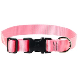 LupinePet Basics 1" Pink 12-20" Adjustable Collar for Medium and Larger Dogs