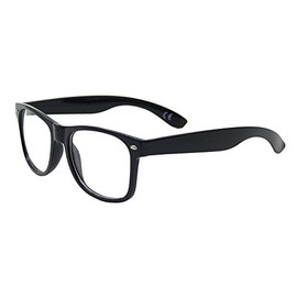 Clear Lens Geek/Nerd Retro Glasses,Black Frame