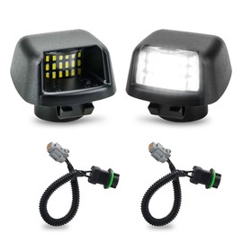 Bestview LED License Plate Light Lens Tag Lights Rear Lamp with Socket Wire Harness Assembly Replacement for Nissan Frontier 2007-2019，Armada Titan Xterra Suzuki Equator Pickup Truck, 2 PCS