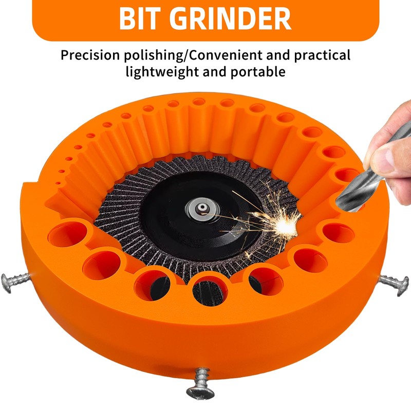 Drill Bit Sharpener Attachment for 125mm Angle Grinders (2-13mm Bits)