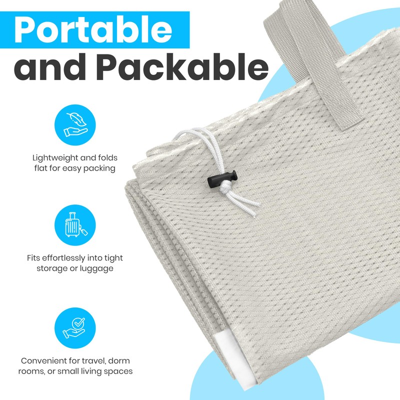 Large Mesh Laundry Bag - Carry Handles, Secure Drawstring Closure,
