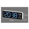 Iegefirm Large Digital Wall Clock, Temperature and Humidity Week Display,