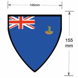 AK Giftshop Montserrat Pennant Flag Bunting Birthay Wedding Events Decorations - 12pcs / 2.5m Ribbon