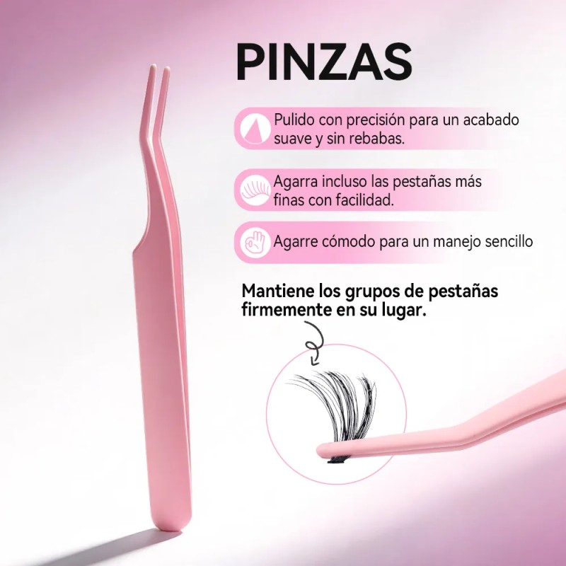 Kit De Extensiones De Pestañas 6d Diy Natural Mixtas 8-16mm