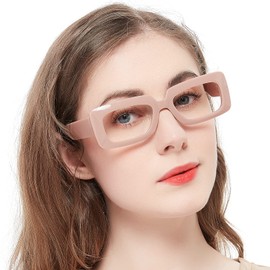 OCCI CHIARI 6.0x Fashion Reading Glasses for Women Large Rectangle Readers Heavy Duty Eyeglasses(1.0 1.25 1.5 1.75 2.0 2.25 2.5 2.75 3.0 3.5 4.0 5.0 6.0)