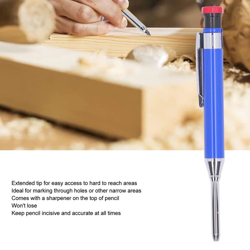 Mechanical Carpenter's Pencil, Durable, Long Nose, Deep Hole Marking Tools