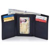 Stealth Mode Trifold RFID Blocking Leather Wallet for Men (Black)