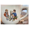 Kinderszenen auf altem Puppengeschirr (Tischkalender 2026 DIN A5 quer), CALVENDO