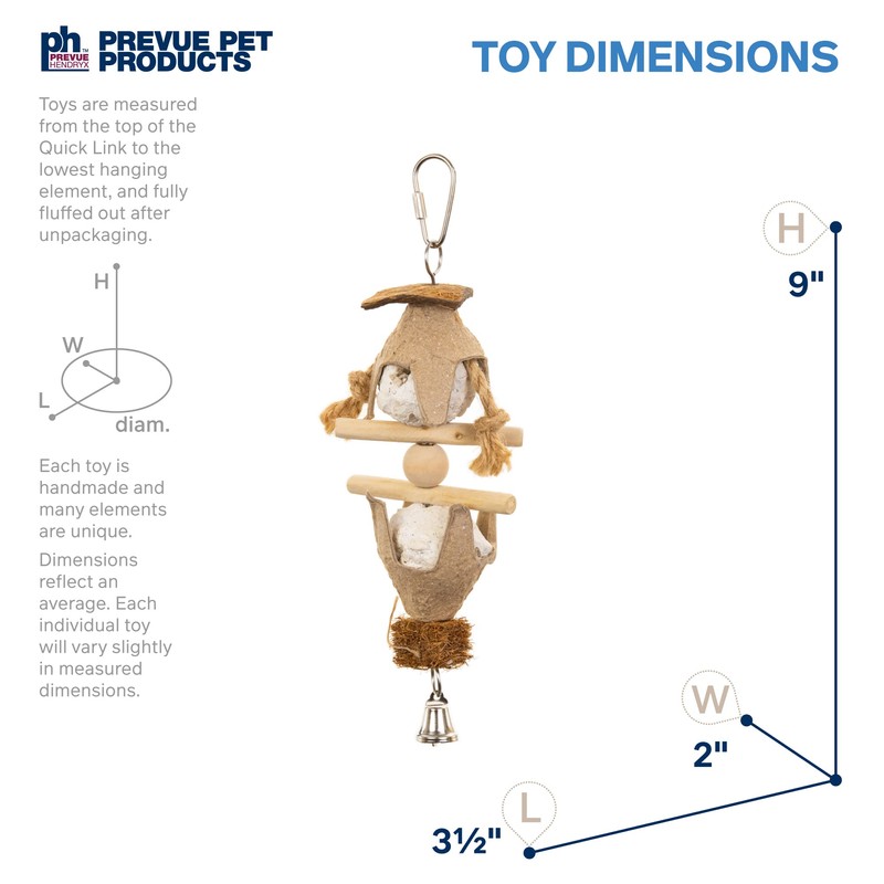 Pervue Pet Products Naturals Forage & Engage Duchess Bird Toy