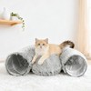 Plush Cat Tunnel Bed for Indoor Cats, Donut Tunnel Toys