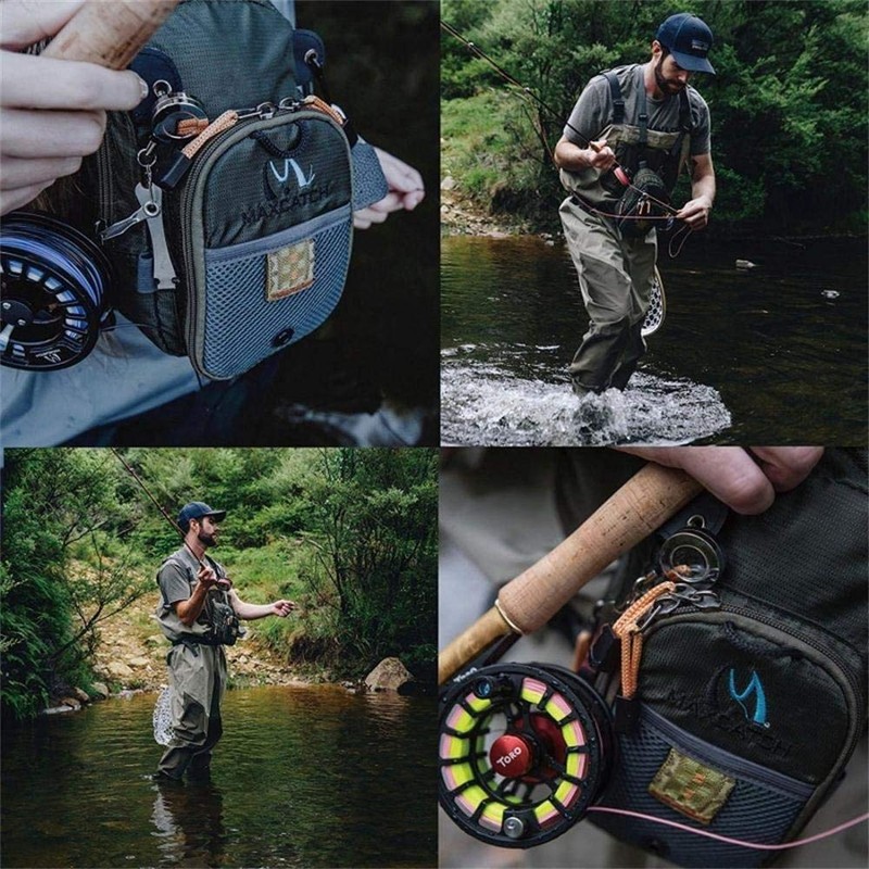 Maxcatch Fly Fishing Chest Bag Lightweight Chest Pack with Accessories