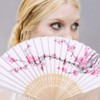 Faburo 2pcs Hand Held Silk Folding Fans