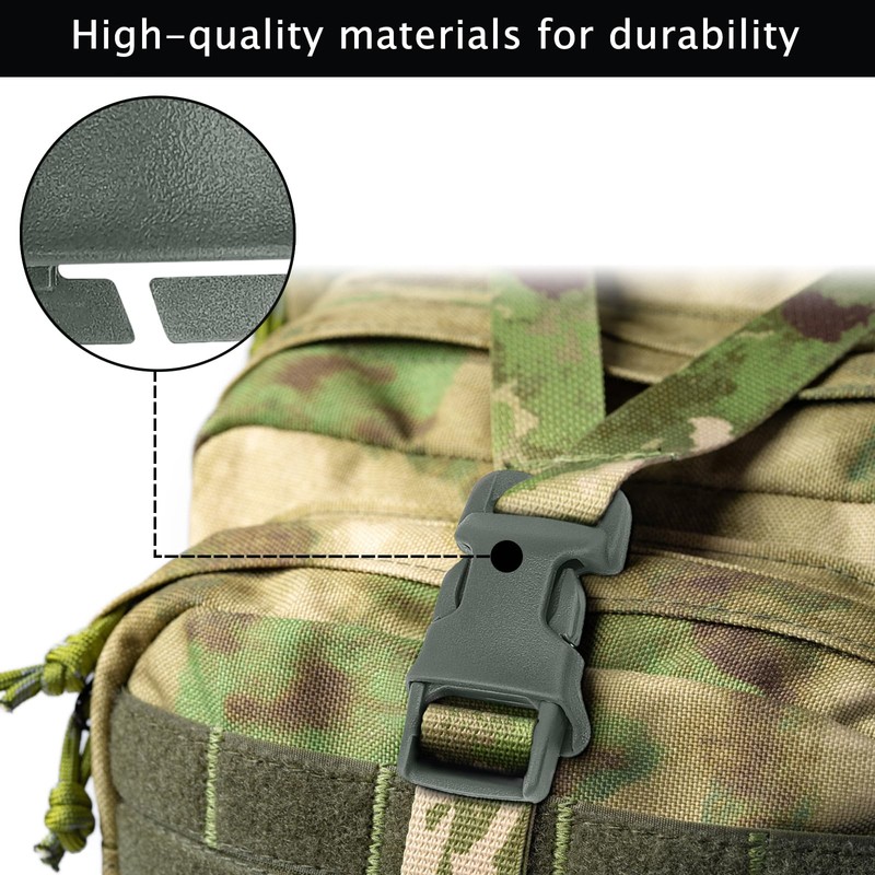 Qavctw 2x 1'' Buckle Quick Side Release Buckle for Tactical