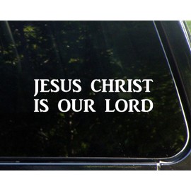 Sweet Tea Decals Jesus Christ is Our Lord- 8-3/4"x 2-1/2"- Vinyl Die Cut Decal/Bumper Sticker for Windows, Trucks, Cars, Laptops, Macbooks, Etc.