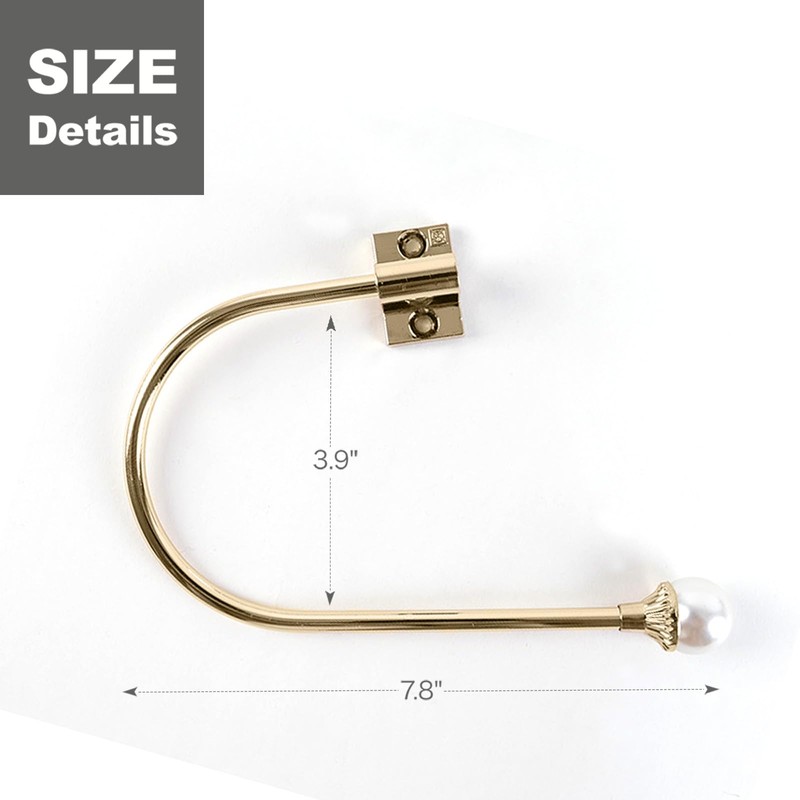 INUSO® Upgraded Adjustable Gold Curtain Holdbacks, 2-Pack – Elegant Handcrafted