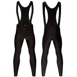 High - Elastic Cycling Bib Pants with 120 - Density Chamois, Side Pockets & Reflective Markings (US, Waist, 23, Long, XL, Black Bibs Pants)